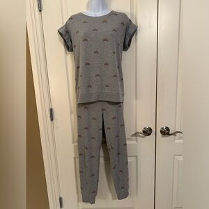 Grey rainbow jogger set, size small 🌈
